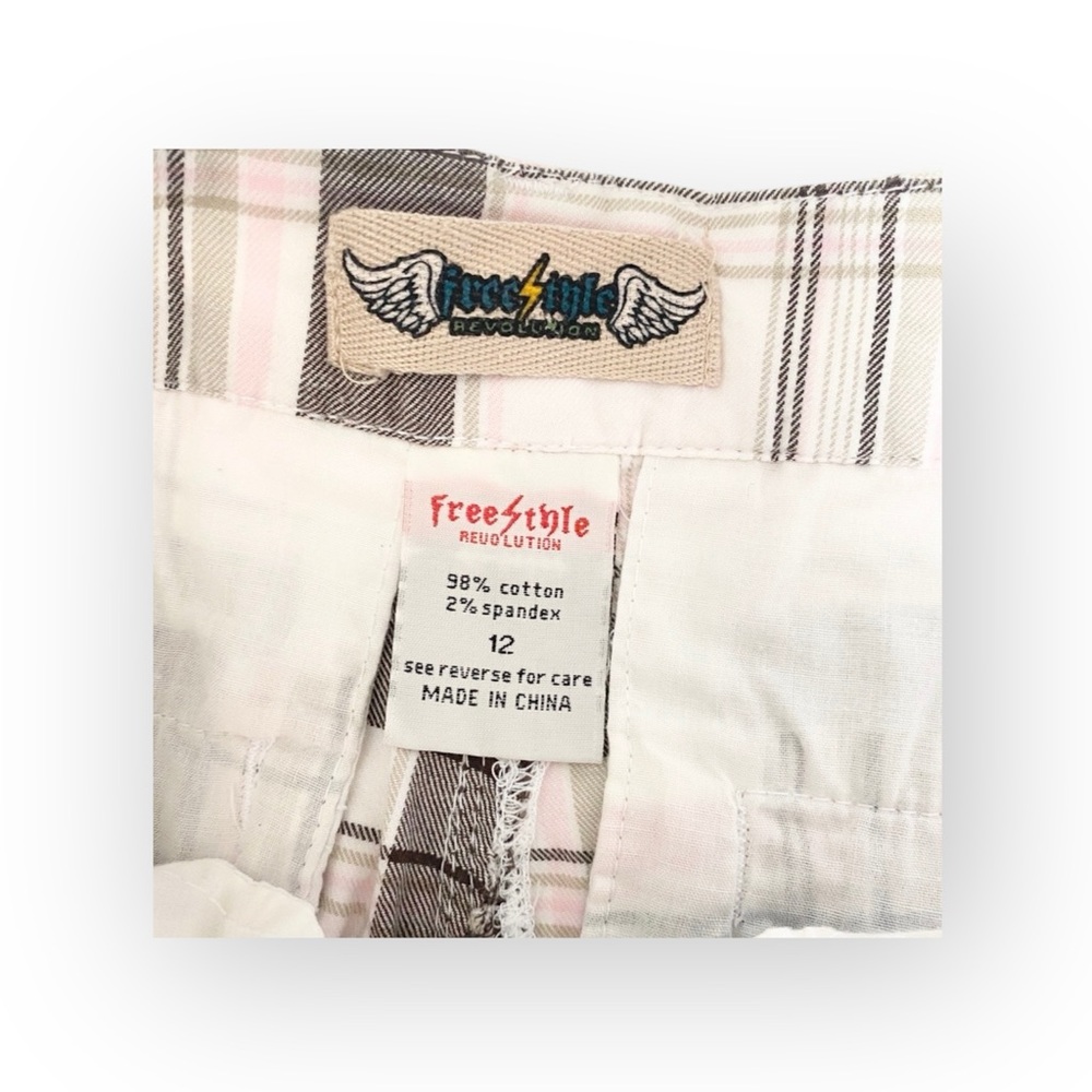 Freestyle Revolution ☀︎︎2 Pair Stretch Cotton Plaid Shorts ☀︎︎ Girl’s 12 ☀︎ XXS - Picture 9 of 16